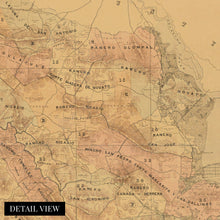 Load image into Gallery viewer, Digitally Restored and Enhanced 1892 Marin California Map Canvas - Canvas Wrap Vintage Marin County Poster - History Map of Marin County California