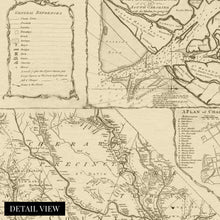 Cargar imagen en el visor de la galería, Digitally Restored and Enhanced 1773 South Carolina Map Canvas Art - Canvas Wrap Vintage Wall Map of South Carolina Poster - Old South Carolina State Map - Restored Province of South Carolina Wall Art