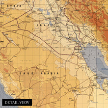 Load image into Gallery viewer, Digitally Restored and Enhanced 1991 Operation Desert Storm Map Canvas Art - Canvas Wrap Vintage Wall Map of Middle East - Old Middle East Map Poster - Operation Desert Storm Planning Graphic Map