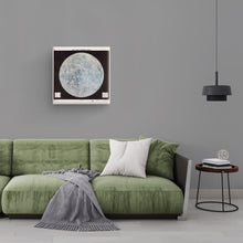 Load image into Gallery viewer, Digitally Restored and Enhanced 1966 Moon Map Canvas Art - Canvas Wrap Vintage Moon Poster - Old Map of the Moon Wall Art - Restored Moon Map Poster - USAF Lunar Reference Mosaic Map of the Moon