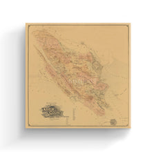 Load image into Gallery viewer, Digitally Restored and Enhanced 1892 Marin California Map Canvas - Canvas Wrap Vintage Marin County Poster - History Map of Marin County California
