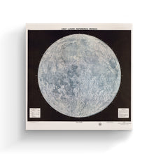 Load image into Gallery viewer, Digitally Restored and Enhanced 1966 Moon Map Canvas Art - Canvas Wrap Vintage Moon Poster - Old Map of the Moon Wall Art - Restored Moon Map Poster - USAF Lunar Reference Mosaic Map of the Moon