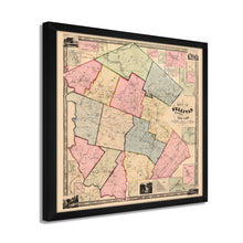 Load image into Gallery viewer, Digitally Restored and Enhanced 1856 Sullivan County NY Map - Framed Vintage Map of New York State - Old New York Map Poster - Restored Sullivan County Wall Art from Actual Surveys