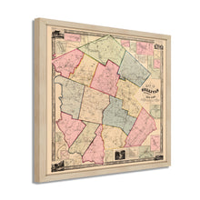 Load image into Gallery viewer, Digitally Restored and Enhanced 1856 Sullivan County NY Map - Framed Vintage Map of New York State - Old New York Map Poster - Restored Sullivan County Wall Art from Actual Surveys
