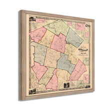 Load image into Gallery viewer, Digitally Restored and Enhanced 1856 Sullivan County NY Map - Framed Vintage Map of New York State - Old New York Map Poster - Restored Sullivan County Wall Art from Actual Surveys