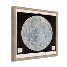 Load image into Gallery viewer, Digitally Restored and Enhanced 1966 Map of the Moon - Framed Vintage Moon Map - Restored Moon Map - Old Moon Map - USAF Lunar Reference Mosaic Poster of the Moon Wall Art Print
