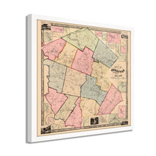 Load image into Gallery viewer, Digitally Restored and Enhanced 1856 Sullivan County NY Map - Framed Vintage Map of New York State - Old New York Map Poster - Restored Sullivan County Wall Art from Actual Surveys