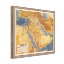 Load image into Gallery viewer, Digitally Restored and Enhanced 1991 Operation Desert Storm Map - Framed Vintage Middle East Map Poster - Old Middle East Wall Art - Restored Operation Desert Storm Planning Graphic