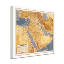 Load image into Gallery viewer, Digitally Restored and Enhanced 1991 Operation Desert Storm Map - Framed Vintage Middle East Map Poster - Old Middle East Wall Art - Restored Operation Desert Storm Planning Graphic