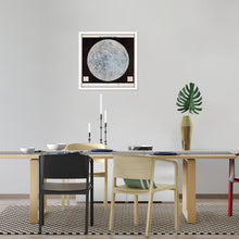 Load image into Gallery viewer, Digitally Restored and Enhanced 1966 Map of the Moon - Framed Vintage Moon Map - Restored Moon Map - Old Moon Map - USAF Lunar Reference Mosaic Poster of the Moon Wall Art Print