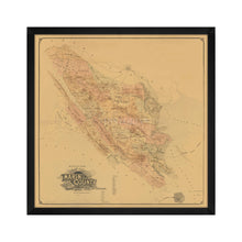 Cargar imagen en el visor de la galería, Digitally Restored and Enhanced 1892 Map of Marin County - Framed Vintage Marin County Poster - Old Marin California Map Poster