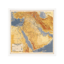Load image into Gallery viewer, Digitally Restored and Enhanced 1991 Operation Desert Storm Map - Framed Vintage Middle East Map Poster - Old Middle East Wall Art - Restored Operation Desert Storm Planning Graphic