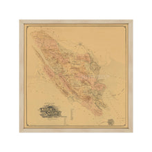 Cargar imagen en el visor de la galería, Digitally Restored and Enhanced 1892 Map of Marin County - Framed Vintage Marin County Poster - Old Marin California Map Poster