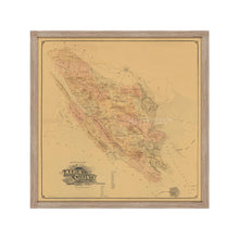 Cargar imagen en el visor de la galería, Digitally Restored and Enhanced 1892 Map of Marin County - Framed Vintage Marin County Poster - Old Marin California Map Poster