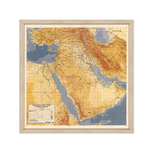 Load image into Gallery viewer, Digitally Restored and Enhanced 1991 Operation Desert Storm Map - Framed Vintage Middle East Map Poster - Old Middle East Wall Art - Restored Operation Desert Storm Planning Graphic