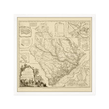 Cargar imagen en el visor de la galería, Digitally Restored and Enhanced 1773 South Carolina Map - Framed Vintage South Carolina State Map - Old Wall Map of South Carolina Poster - Province of South Carolina Wall Art