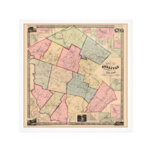 Load image into Gallery viewer, Digitally Restored and Enhanced 1856 Sullivan County NY Map - Framed Vintage Map of New York State - Old New York Map Poster - Restored Sullivan County Wall Art from Actual Surveys