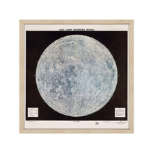 Load image into Gallery viewer, Digitally Restored and Enhanced 1966 Map of the Moon - Framed Vintage Moon Map - Restored Moon Map - Old Moon Map - USAF Lunar Reference Mosaic Poster of the Moon Wall Art Print