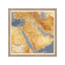 Load image into Gallery viewer, Digitally Restored and Enhanced 1991 Operation Desert Storm Map - Framed Vintage Middle East Map Poster - Old Middle East Wall Art - Restored Operation Desert Storm Planning Graphic