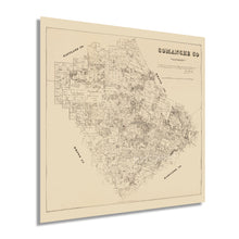 Load image into Gallery viewer, Digitally Restored and Enhanced 1879 Comanche County Texas Map - Vintage Comanche Texas Map Wall Art - Old Comanche County Map of Texas Poster