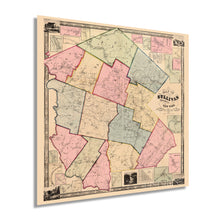 Load image into Gallery viewer, Digitally Restored and Enhanced 1856 Sullivan County New York Map Poster - Vintage Map of Sullivan County NY Wall Art - Historical Map of Sullivan County from Actual Surveys Includes Landowners