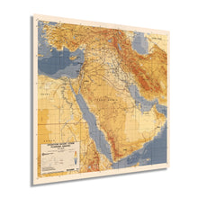 Load image into Gallery viewer, Digitally Restored and Enhanced 1991 Operation Desert Storm Map - Operation Desert Storm Planning Graphic - Middle East Map - Persian Gulf War Map - Iraq Kuwait Saudi Arabia Map - Desert Storm Poster