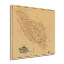 Load image into Gallery viewer, Digitally Restored and Enhanced 1892 Marin County Poster Map - Vintage Map of Marin County Wall Art - Old Marin California Map - Historic Marin County CA Map Showing Townships and Land Owners