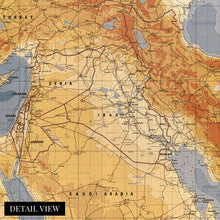 Load image into Gallery viewer, Digitally Restored and Enhanced 1991 Operation Desert Storm Map - Operation Desert Storm Planning Graphic - Middle East Map - Persian Gulf War Map - Iraq Kuwait Saudi Arabia Map - Desert Storm Poster