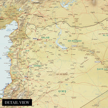 Load image into Gallery viewer, Digitally Restored and Enhanced 2004 Syria Map Poster - Map of Syria Wall Art - Syrian Arab Republic West Asia Map Print - Map of Damascus Syria
