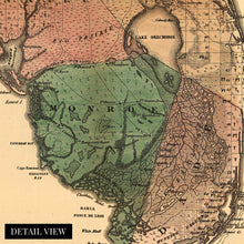 Load image into Gallery viewer, Digitally Restored and Enhanced 1856 Florida State Wall Map - Vintage Map Wall Art - Vintage Florida Map Poster Showing Cities, Towns, Roads, Trails and Railroad Lines - Vintage Florida Poster