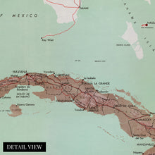 Load image into Gallery viewer, Digitally Restored and Enhanced 1962 Cuba Map Print - Vintage Map of Cuba Poster - Old Mapa de Cuba Wall Art - Republic of Cuba History Map