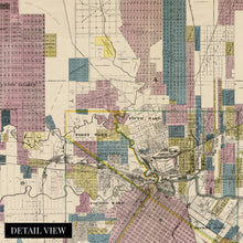 Load image into Gallery viewer, Digitally Restored and Enhanced 1895 Houston City Map - Inch Houston Texas Vintage Map - Old Map of Houston TX Wall Art - Restored Houston Wall Map of Texas - Historic City of Houston and Environs Map