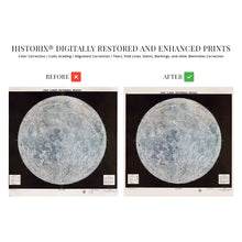 Load image into Gallery viewer, Digitally Restored and Enhanced 1966 Lunar Moon Map Poster - Lunar Map - Moon Poster Vintage Map with Data Table - Print of the Moon Wall Map - Lunar Poster - USAF Lunar Reference Mosaic