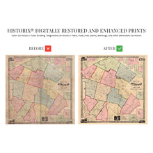 Load image into Gallery viewer, Digitally Restored and Enhanced 1856 Sullivan County New York Map Poster - Vintage Map of Sullivan County NY Wall Art - Historical Map of Sullivan County from Actual Surveys Includes Landowners