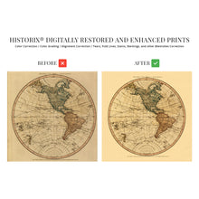 Load image into Gallery viewer, Digitally Restored and Enhanced 1786 Western Hemisphere Old World Map Poster - Vintage Western Hemisphere World Map Wall Art - Old Western Hemisphere Map of the World