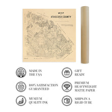 Cargar imagen en el visor de la galería, Digitally Restored and Enhanced 1879 Atascosa County Texas Map - Vintage Map of Atascosa County Wall Art - Old Atascosa County Map Poster - History Map of Atascosa County TX Showing Land Ownership