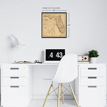 Load image into Gallery viewer, Digitally Restored and Enhanced 1846 Florida Map Poster - Vintage Map Wall Art - Florida State Wall Map - Florida Keys Map - Cedar Key Florida - Vintage Florida Poster - Vintage Florida Map