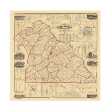 Load image into Gallery viewer, Digitally Restored and Enhanced 1860 York County Pennsylvania Map - Vintage Map of York Pennsylvania Wall Art - Historic York County PA Map Poster - Old York County Map Print from Actual Surveys