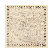 Load image into Gallery viewer, Digitally Restored and Enhanced 1937 Hollywood Map - Vintage Map of Hollywood Wall Art - Historic Hollywood California Map - Official Movie Graph of the Land of Stars - Hollywood Starland Map History