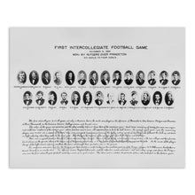 Load image into Gallery viewer, Digitally Restored and Enhanced 1869 First Intercollegiate Football Game Photo Print - History of College Football Wall Art - Vintage Football Poster Photo