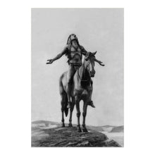 Load image into Gallery viewer, Digitally Restored and Enhanced 1921 Appeal to The Great Spirit Photo Print - Old Native Indian on Horseback Appeal to The Great Spirit Poster Wall Art