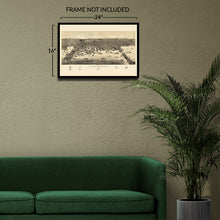 Load image into Gallery viewer, Digitally Restored and Enhanced 1887 Duluth Minnesota Perspective Map Poster - History Map of Minnesota Wall Art - Bird's Eye View of Duluth MN Map Print