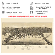 Load image into Gallery viewer, Digitally Restored and Enhanced 1887 Duluth Minnesota Perspective Map Poster - History Map of Minnesota Wall Art - Bird's Eye View of Duluth MN Map Print