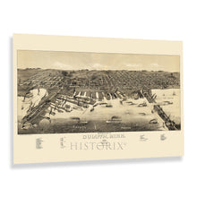 Load image into Gallery viewer, Digitally Restored and Enhanced 1887 Duluth Minnesota Perspective Map Poster - History Map of Minnesota Wall Art - Bird's Eye View of Duluth MN Map Print