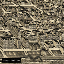 Load image into Gallery viewer, Digitally Restored and Enhanced 1887 Duluth Minnesota Perspective Map Poster - History Map of Minnesota Wall Art - Bird's Eye View of Duluth MN Map Print