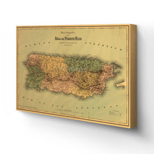 Cargar imagen en el visor de la galería, Digitally Restored and Enhanced 1886 Puerto Rico Map Canvas - Canvas Wrap Vintage Mapa de Puerto Rico - Wall Map of Puerto Rico Poster - Old Puerto Rico Wall Art - Historic Puerto Rico Map Poster