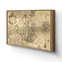 Load image into Gallery viewer, Digitally Restored and Enhanced 1769 Boston Canvas Art - Canvas Wrap Vintage Map of Boston Wall Art - Old Boston Massachusetts Map - New Plan of The Great Town of Boston in New England in America