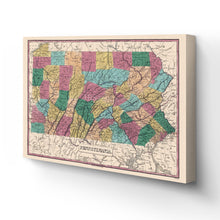Load image into Gallery viewer, Digitally Restored and Enhanced 1829 Pennsylvania Map Canvas - Canvas Wrap Vintage Pennsylvania Map Poster - Old Pennsylvania - Historic Map of Pennsylvania State - Restored Pennsylvania Wall Art
