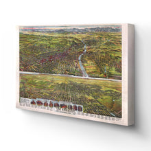 Cargar imagen en el visor de la galería, Digitally Restored and Enhanced 1894 Los Angeles Canvas Art - Canvas Wrap Vintage Map of Los Angeles Wall Art - Old Los Angeles City Map Print - Restored Bird's Eye View Map of Los Angeles California