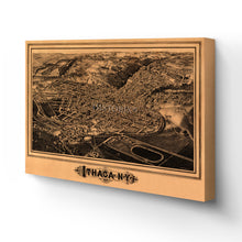 Load image into Gallery viewer, Digitally Restored and Enhanced 1882 Ithaca Map Canvas Art - Canvas Wrap Vintage Map of Ithaca New York Poster - Restored Ithaca NY Map - Old Ithaca New York Map - Bird's Eye View of Ithaca New York